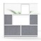 Luxor Modular Room Divider Wall System - 70in. x 70in. Add-On Wall - Silver Frame, Whiteboard MW-7070-XWCG - alternate 7